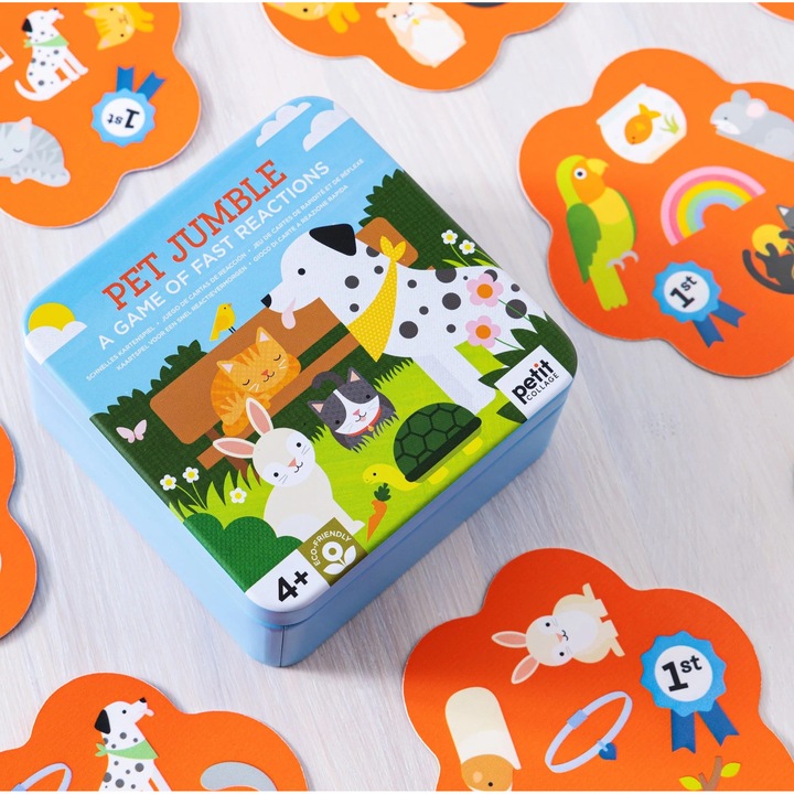 Petit Collages- Pet Jumble-állatos csapkodós kártyajáték
