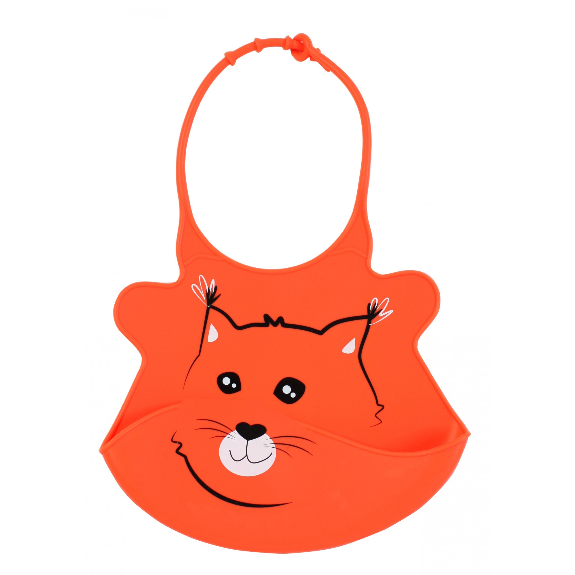 Barbita cauciuc moale cu guler ajustabil Animalut Portocaliu