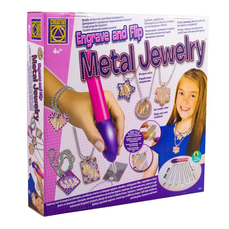 Instrument gravat bijuterii Creative, placute metalice incluse