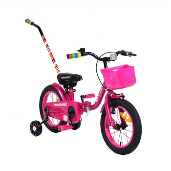 Bicicleta cu maner Byox Freespirit Pink 14 inch Bicicleta cu maner Byox Freespirit Pink 14 inch