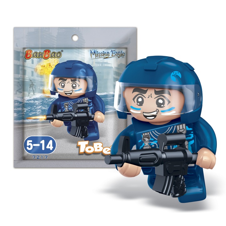 Minifigurina pentru set de constructie, BanBao, Luptator