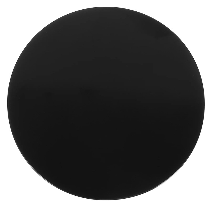Oglinda din obsidian, 6x6x1cm, negru, decorativa