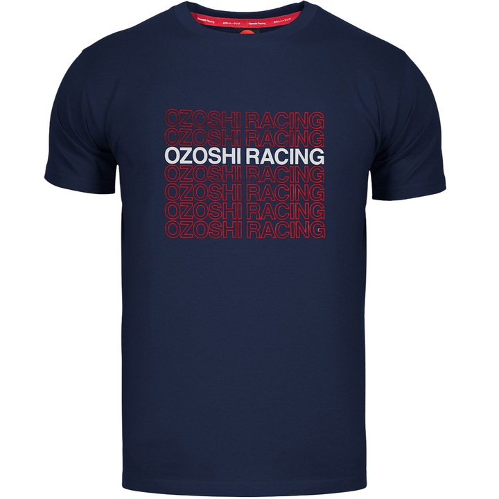 Мъжка спортна тениска Ozoshi TSH04, тъмносиня, памучна, стандартна кройка