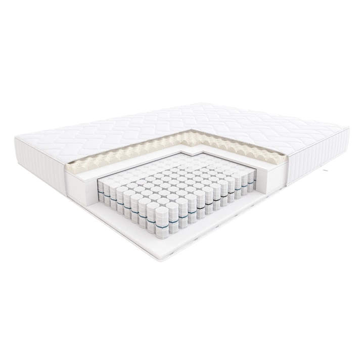 Zsebrugós matrac latex és Flexifoam habbal, Hilding Zorba, 180x200x21 cm – megfordítható, 7 keménységi zóna, közepes/kemény