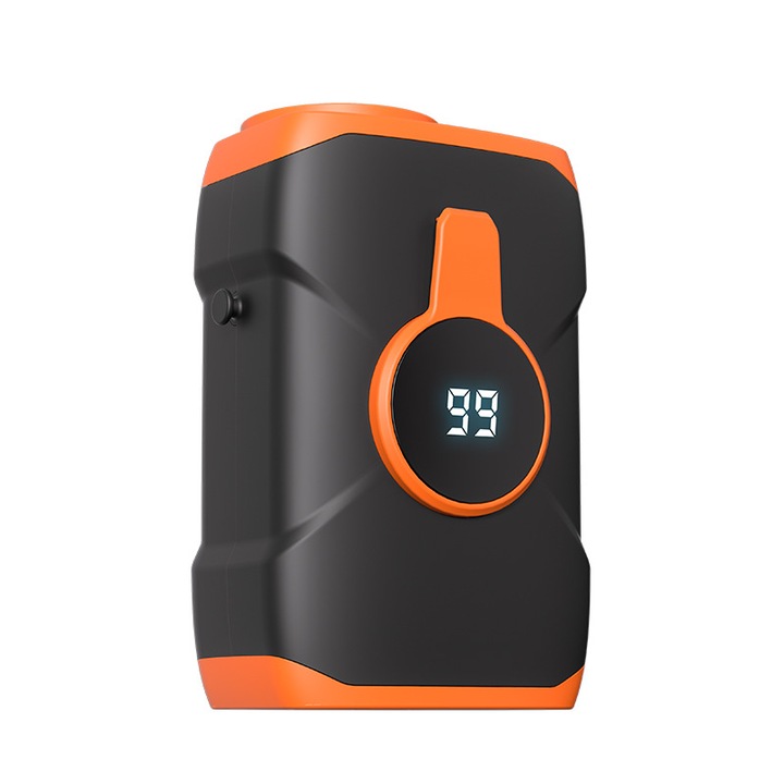 Ventilator, reglare cu 100 de viteze, interfata USB, baterie 10000mah, flux de aer cu unghi larg de 130°, alimentare mobila, afisaj digital inteligent cu LED, negru