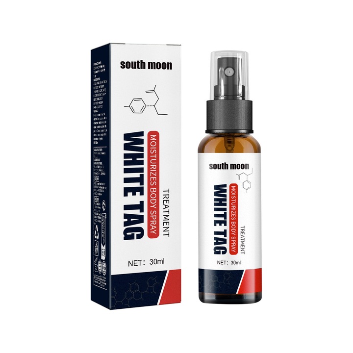 Bőrjavító spray, növényi kivonatok, csökkenti a fehér foltokat, mély behatolás, 30ml, arcra és testre felnőtteknek, hordozható