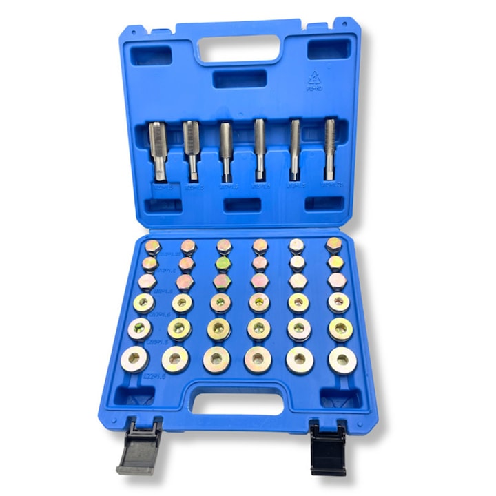 Trusa de reparat rectificat inlocuit filete buson baie de ulei, KB GLOBAL, 114 piese