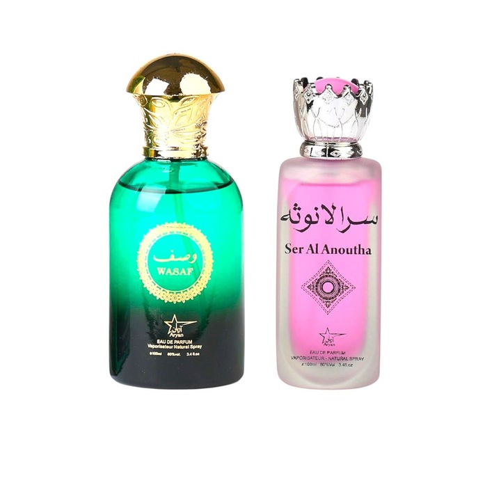 Set, Apa de Parfum, Wasaf/ Ser Al Anoutha, Barbati/Femei, 2x100 Ml