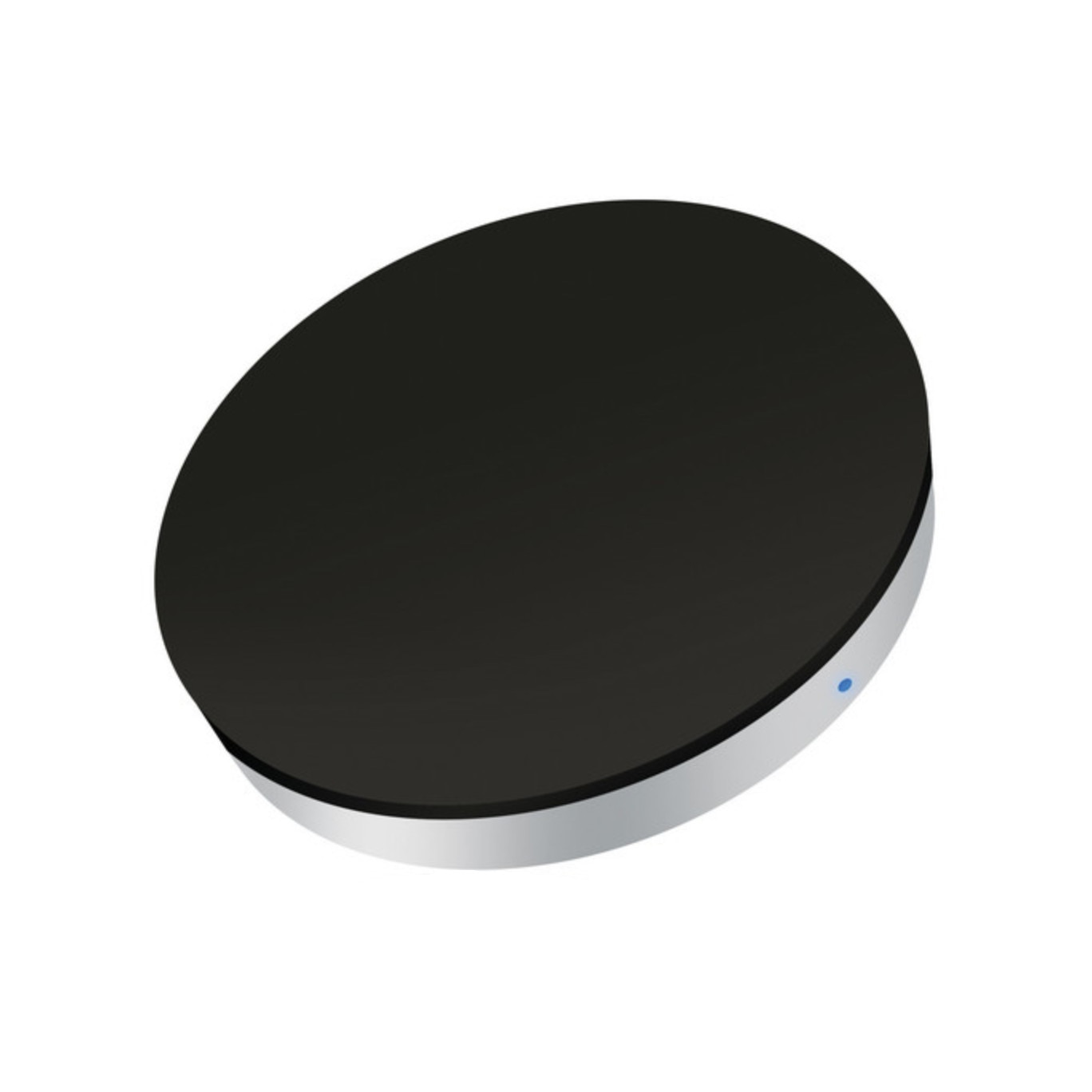 Incarcator wireless Qi ZENS Single Charger Round Black/Silver