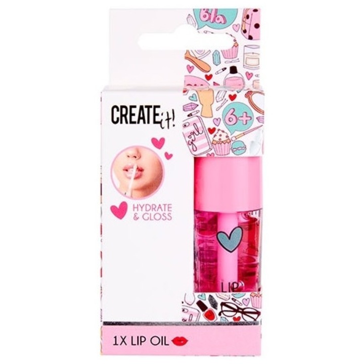 Ajakápoló olaj, görögdinnye, illatos szájfény gyerekeknek, Create It!, 3,6 ml