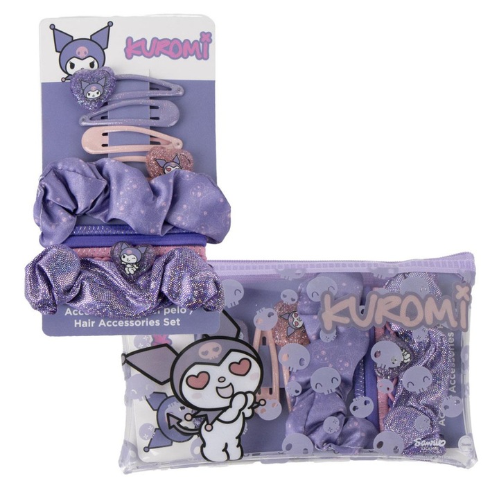 Hello Kitty Kuromi hajcsat, hajgumi szett