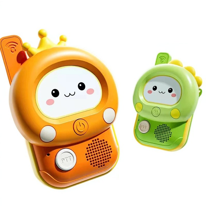 Детски уоки-токи, включващ 2 бр., разстояние на комуникация до 800 м, HD качество, зелено и жълто