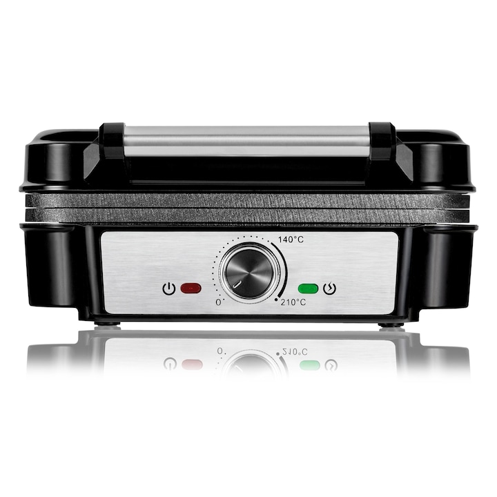 Гофретник Zeegma Gofree Chef, Регулиране на мощността, 1200 W, незалепващи плочи, Черен