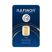 Lingou de Aur Rafinor 2,5 grame, 24 K, puritate 999, 9 ‰