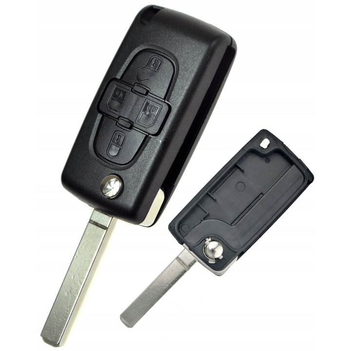 Techstar 4 gombos Peugeot 1007 kulcs tok, BRE2247 kompatibilis flip modell