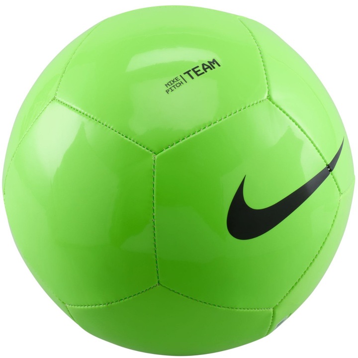 Minge fotbal Nike Pitch Team, electric green, dimensiunea 4