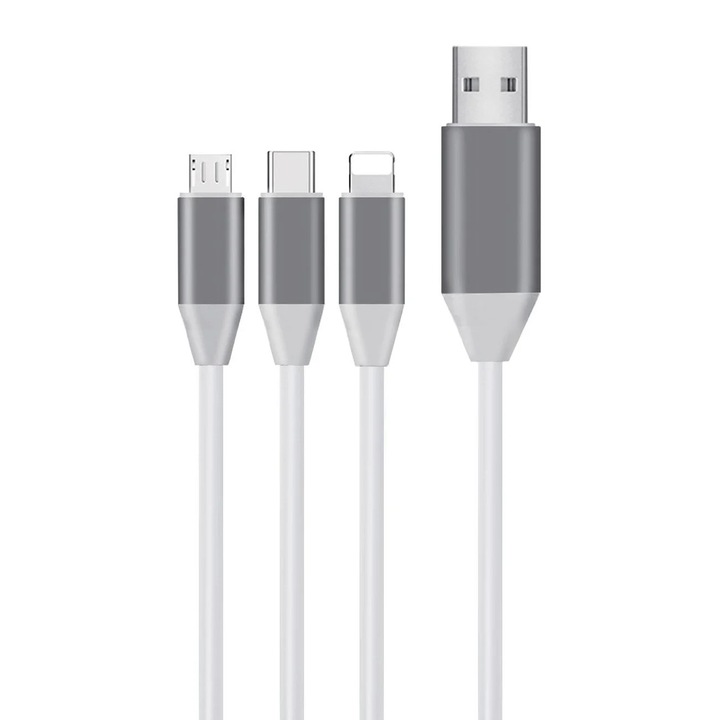 Cablu de incarcare 3in1 cu led type c 1.5m i-jmb