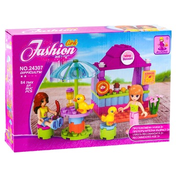 Set de constructie Ausini, Fashion Girls, 84 piese, grad de dificultate scazut, 3 ani + Set de constructie Ausini, Fashion Girls, 84 piese, grad de dificultate scazut, 3 ani +