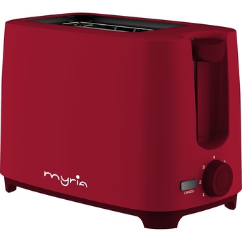 Prajitor de paine MYRIA MY4016RD, 2 felii, 700W, rosu Prajitor de paine MYRIA MY4016RD, 2 felii, 700W, rosu