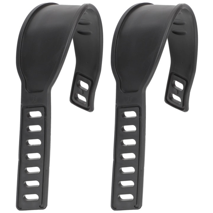 Chingi pedale bicicleta, cauciuc, ajustabile, negru, 32.5x5.5x0.5cm