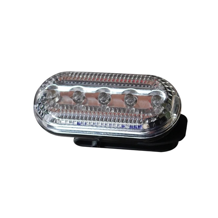 YANYXR kerékpár lámpa 5 LED piros-kék 7.5x3.5x2cm