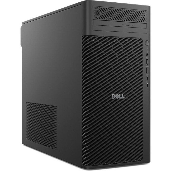 Desktop PC DELL Pro Max T2 FCT2250, Intel 265K 20 C / 20 T, 5.5 GHz - 3.3 GHz, 32 GB RAM, 1 TB SSD, Fara unitate optica, Intel Graphics, 1500 W, Windows 11 Pro