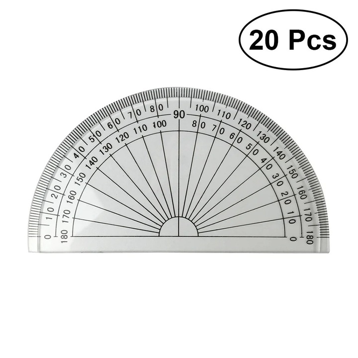 Set 20 rigle unghiulare YANYXR 10cm transparent