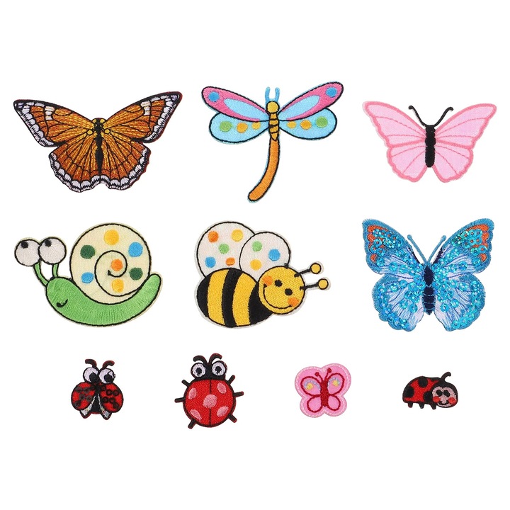 Patch brodat DIY, multicolor, 4.5x7.6cm, material textil
