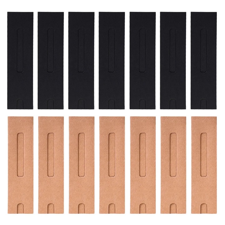 Penar hartie kraft, negru si kraft, 15.5x4x0.2cm, set 40 bucati