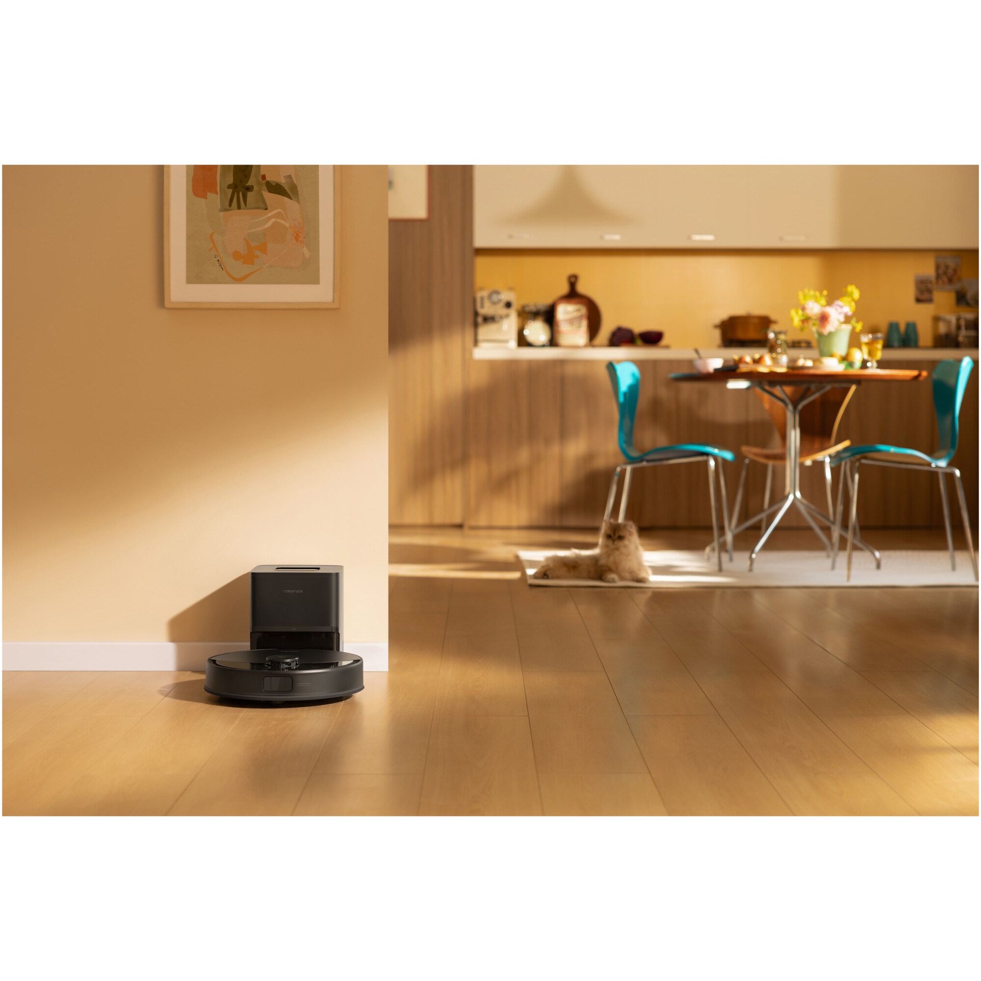 Robot de aspirare Roborock Q10 PF B, aspirator cu mop, 10.000 Pa, baterie 5.200 mAh, autonomie 180 min, navigatie AI, recipient praf 2.7L, Suport Alexa si Google Home, negru