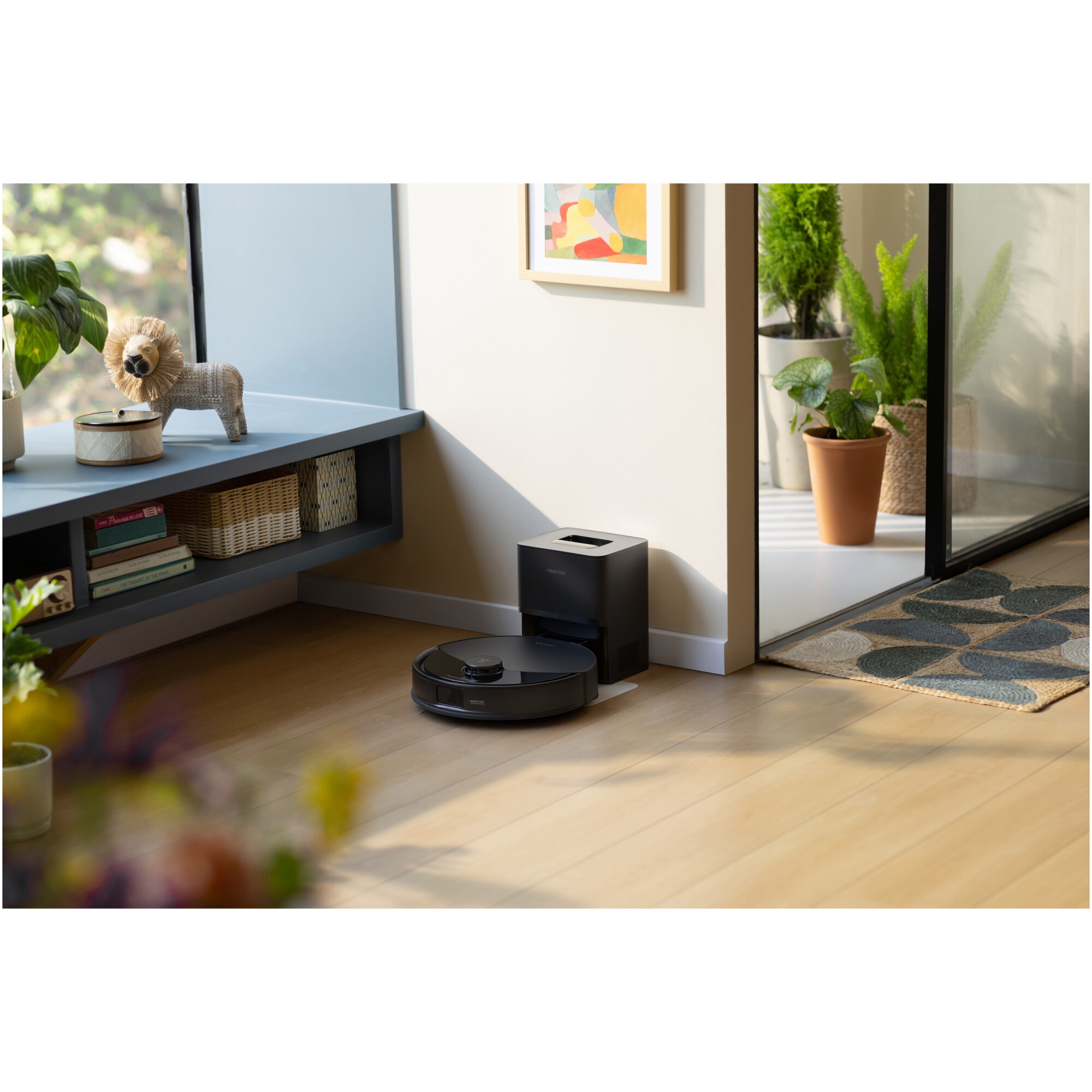 Robot de aspirare Roborock Q10 PF B, aspirator cu mop, 10.000 Pa, baterie 5.200 mAh, autonomie 180 min, navigatie AI, recipient praf 2.7L, Suport Alexa si Google Home, negru