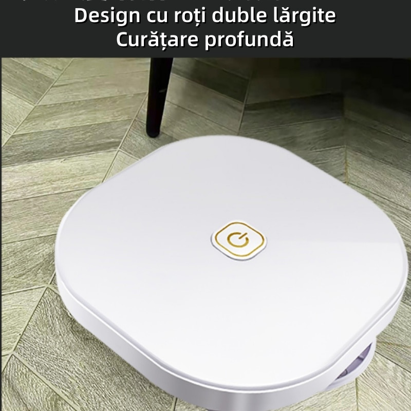 Robot de maturat, pentru curatat cu mopul, functionare silentioasa, utilizare umeda si uscata, incarcare USB, durata lunga de viata a bateriei, alb
