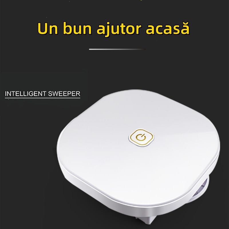 Robot de maturat, pentru curatat cu mopul, functionare silentioasa, utilizare umeda si uscata, incarcare USB, durata lunga de viata a bateriei, alb