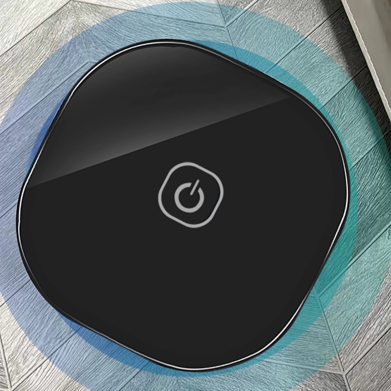 Robot de maturat, pentru stergerea cu mopul, evitarea automata a obstacolelor, functionare silentioasa, utilizare umeda si uscata, incarcare USB, durata lunga de viata a bateriei, negru