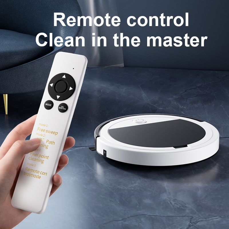 Robot inteligent de maturat, cutie de praf de 400 ml, curatare dubla, planificare traseu, corp subtire, 1800 mAh, incarcare USB, baterie cu durata lunga de viata, telecomanda, alb