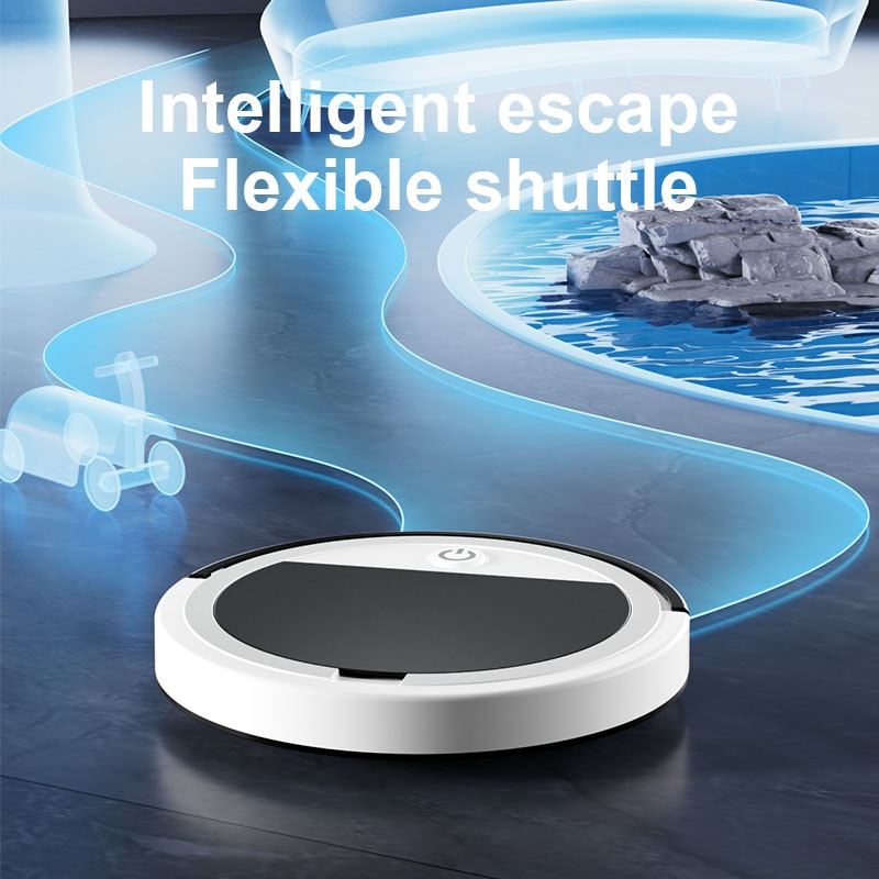 Robot inteligent de maturat, cutie de praf de 400 ml, curatare dubla, planificare traseu, corp subtire, 1800 mAh, incarcare USB, baterie cu durata lunga de viata, telecomanda, alb