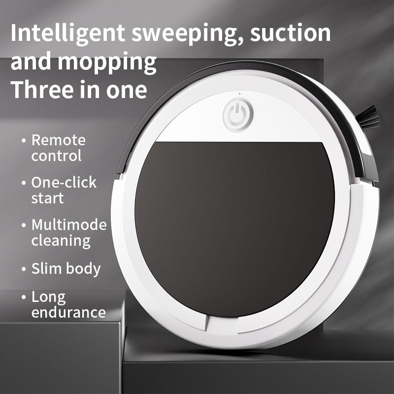 Robot inteligent de maturat, cutie de praf de 400 ml, curatare dubla, planificare traseu, corp subtire, 1800 mAh, incarcare USB, baterie cu durata lunga de viata, telecomanda, alb