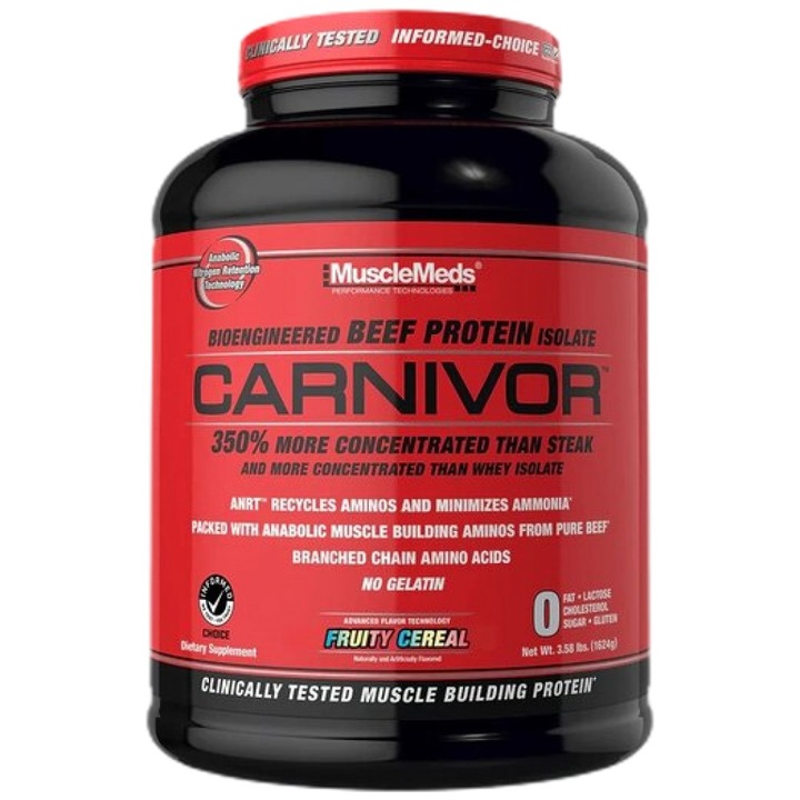Хранителна добавка Muscle Meds Carnivor / Beef Protein, Fruity Cereal, 1624~1876 грама