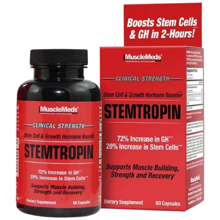 Supliment alimentar Muscle Meds Stemtropin Celule stem si crestere a GH, 60 capsule