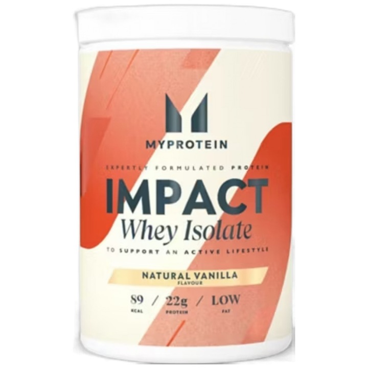 Хранителна добавка MyProtein Retail Impact Whey Isolate, Натурален Шоколад, 480 грама