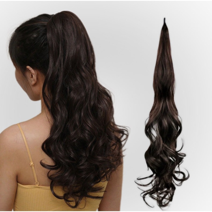 Coada One Step Saten Inchis, 60 cm, Oskar Shop