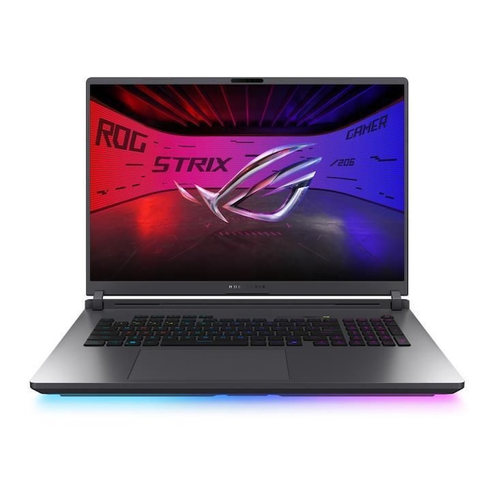 Asus ROG Strix G18 2025 G815JMR-S9013 laptop, 18 hüvelykes 2560 x 1600, Intel Core i9-14900HX 24 C / 32 T, 2.2 GHz - 5.8 GHz, 36 MB gyorsítótár, 28 W, 16 GB DDR5, 1 TB SSD, Nvidia GeForce RTX 5060, Operációs rendszer nélkül, Szürke