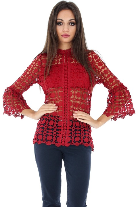 Bluza visinie, ROH, din dantela , 38