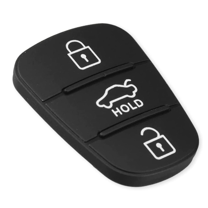 3 gombos autókulcs gumi membrán – Kompatibilis Hyundai i10, i20, i30, ix35, Kia Ceed, Rio, Sportage, Venga – távirányító pad csere