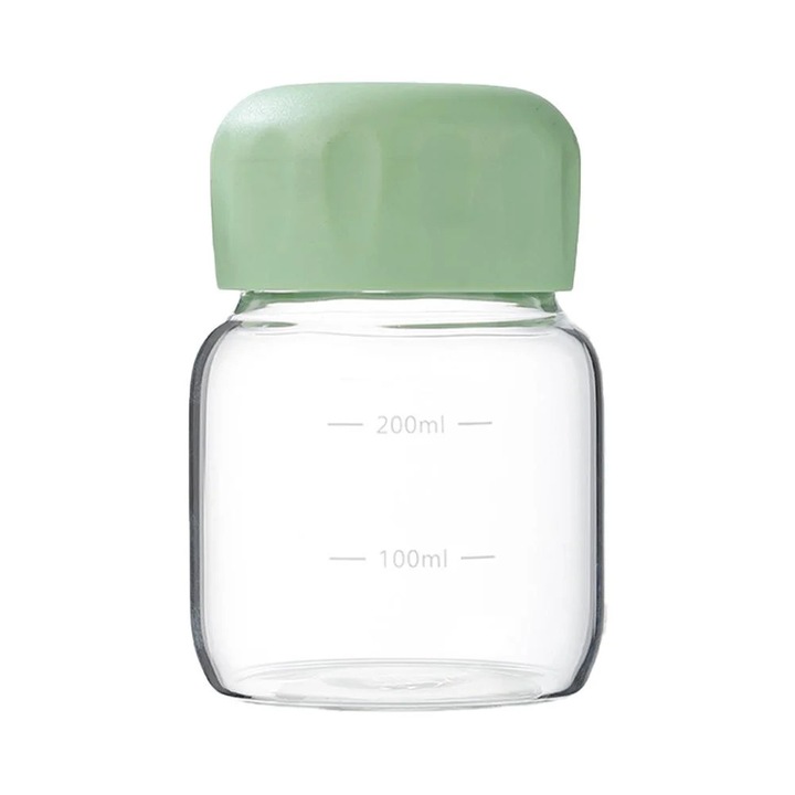 YANYXR vizespalack, 300ml, vastag üveg, fehér rózsaszín zöld, 11x7cm