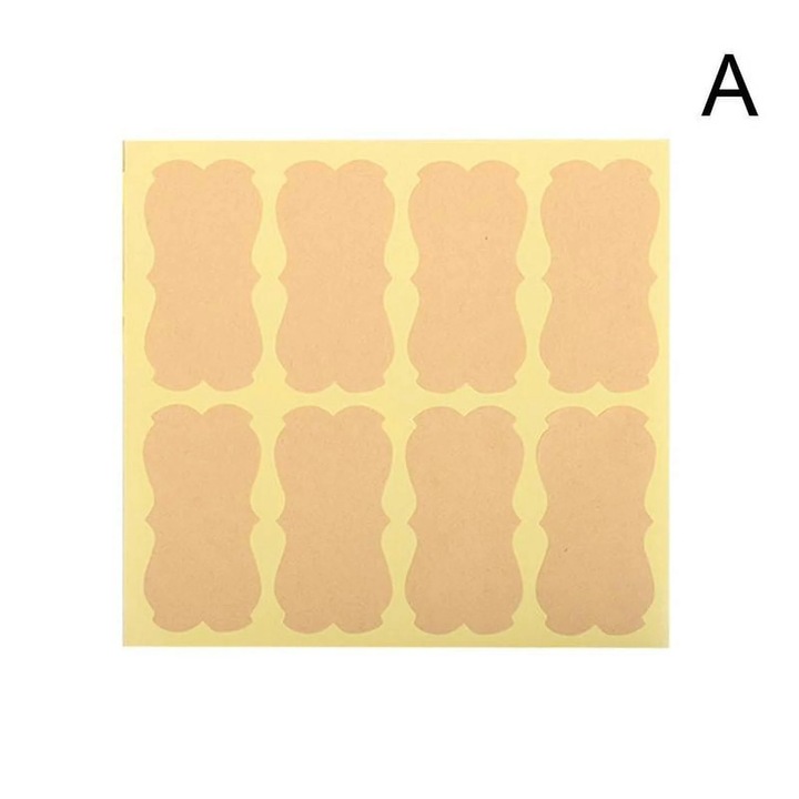 YANYXR öntapadós címkék, 8 db, barna-fekete, 5x3.5cm, újrafelhasználható