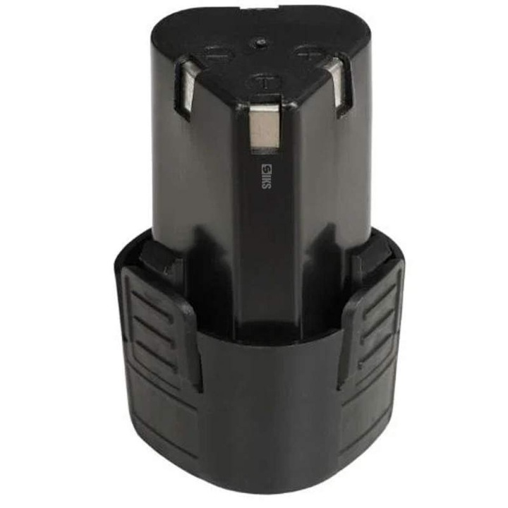 Acumulator De Rezerva Li-ion 12V Cu 3 Pini SIKS, Compatibil Cu Foarfeca De Gradina, Motocoasa, Mini Fierastrau, Mini Flex SIKS, Negru