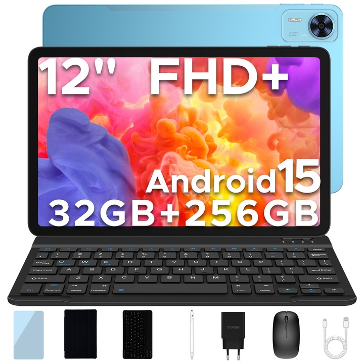 Таблет Doogee T36, 12 инча, 20GB RAM, 256GB, 8800mAh, 13MP, Android 15