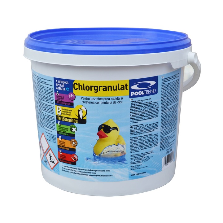 Klórgranulátum, úszómedence vizének kezelésére, 5 kg
