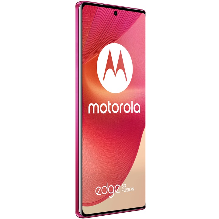 Telefon mobil Motorola Edge 50 Fusion, Dual Sim, 256GB, 8GB RAM, 5G, Hot Pink